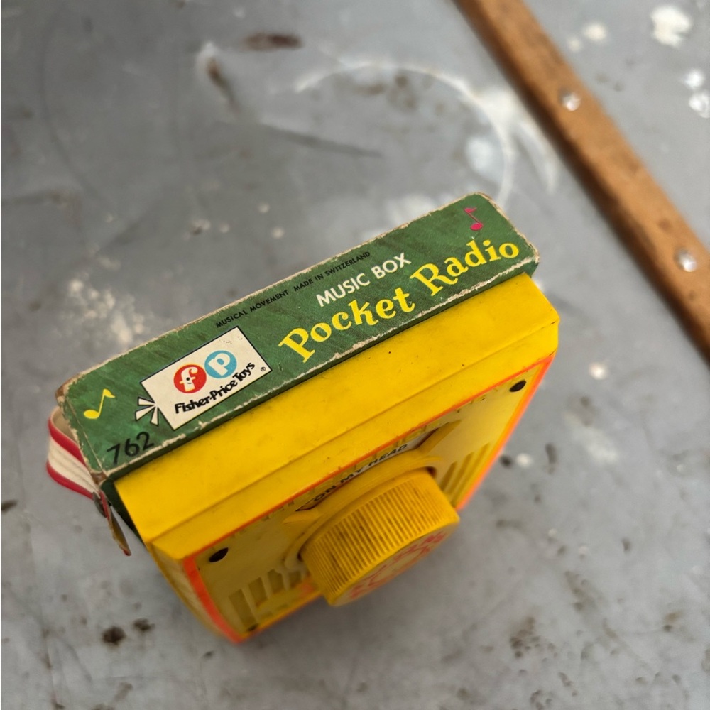 Vintage Fisher-Price Music Box Pocket Radio 762